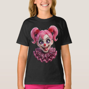 Camiseta PNG de Halloween de Payaso Rosa Espeluzna
