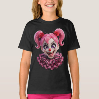 Camiseta PNG de Halloween de Payaso Rosa Espeluzna