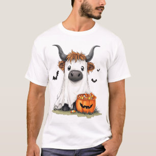 Camiseta PNG Vaca Highland Fantasma de Halloween
