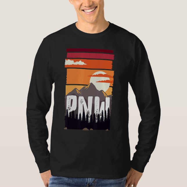 Camiseta Pnw Pacific Northwest Trail Nature Outdoor (Anverso)