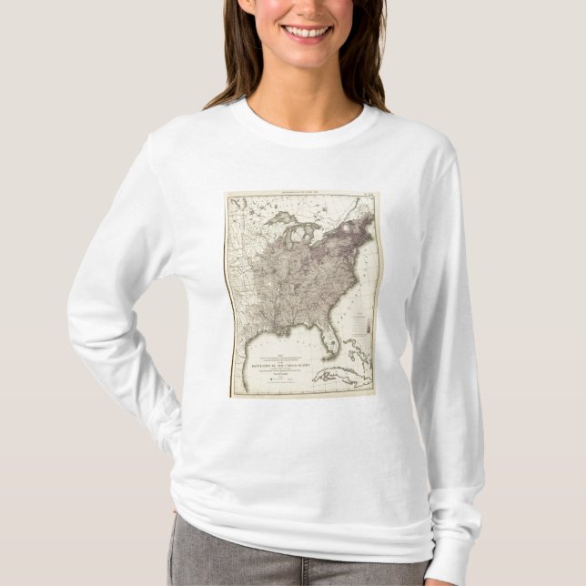 Camiseta Población 1850 de los E.E.U.U. (Anverso)