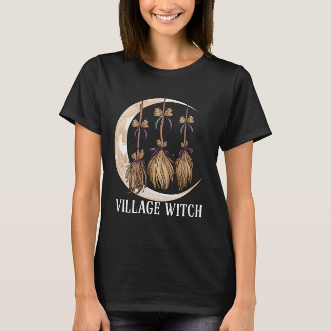 Camiseta Poblado Bruja ocultación gótica naturaleza Wicca P (Anverso)