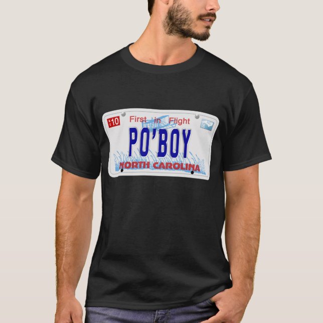 Camiseta Po'Boy - placa del NC (Anverso)