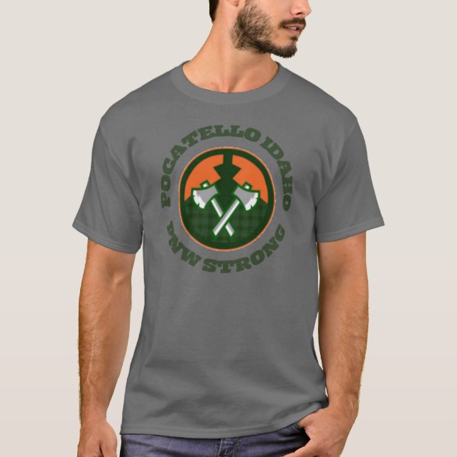 Camiseta Pocatello Idaho PNW Strong (Anverso)