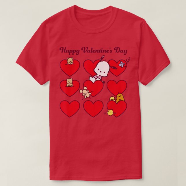 Camiseta Pochacco Feliz Día de San Valentín (Diseño del anverso)