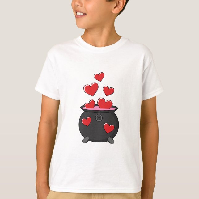 Camiseta Poción de amor de corazón (Anverso)