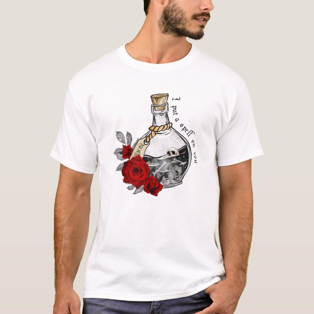 Camiseta Poción de amor para brujas gótica (Anverso)