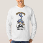Camiseta Poción Mágica Chispa Creativa Mascota Artista Retr<br><div class="desc">Impulsa tu imaginación con la poción mágica "Chispa Creativa" de la colección oficial de la marca Botto. Esta mascota de estilo vintage de los años 30 es la compañera perfecta para artistas y diseñadores. ¡Un regalo único para cualquiera que busque añadir un toque de inspiración retro a su estudio creativo!...</div>