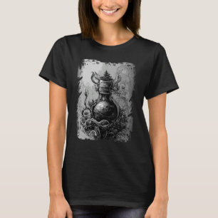 Camiseta Poción mágica ocultación Ilustracion de horror gót