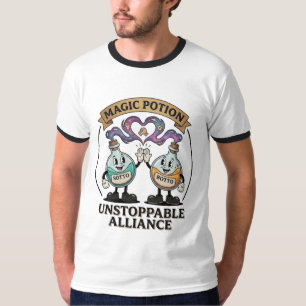 Camiseta Poción Retro Mágica Alianza Indetenible Marca Bott