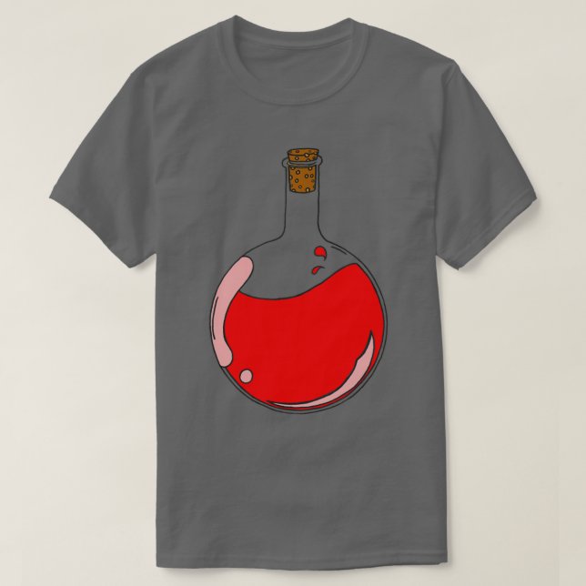 Camiseta Poción roja fina en frasco de ebullición (Diseño del anverso)