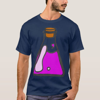 Camiseta Poción violeta en negrita en un matraz cónico