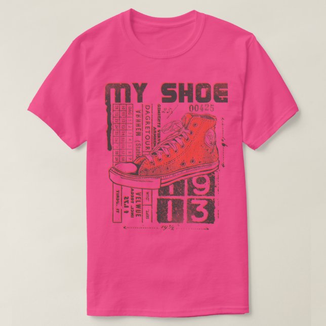 Camiseta Pock de Punk de zapatillas rojas (Diseño del anverso)