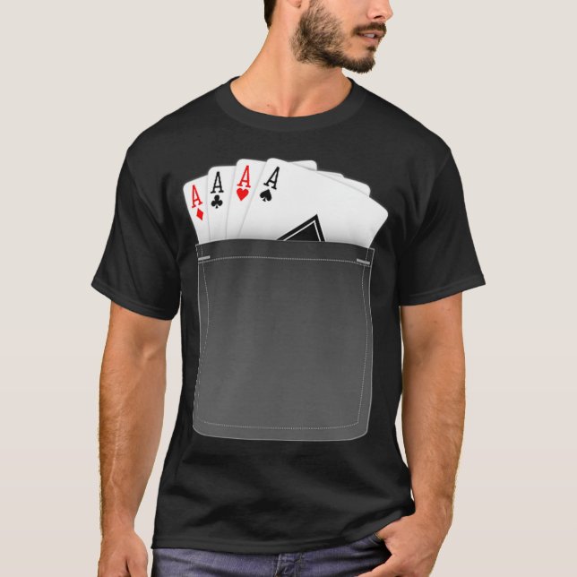 Camiseta Pocket Aces 4 Aces Poker (Anverso)