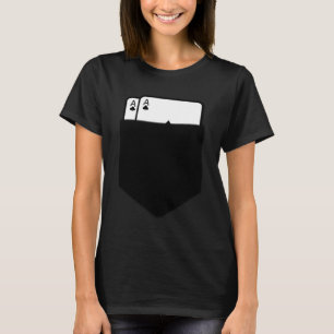 Camiseta Pocket Aces Fake Pocket Poker Hand
