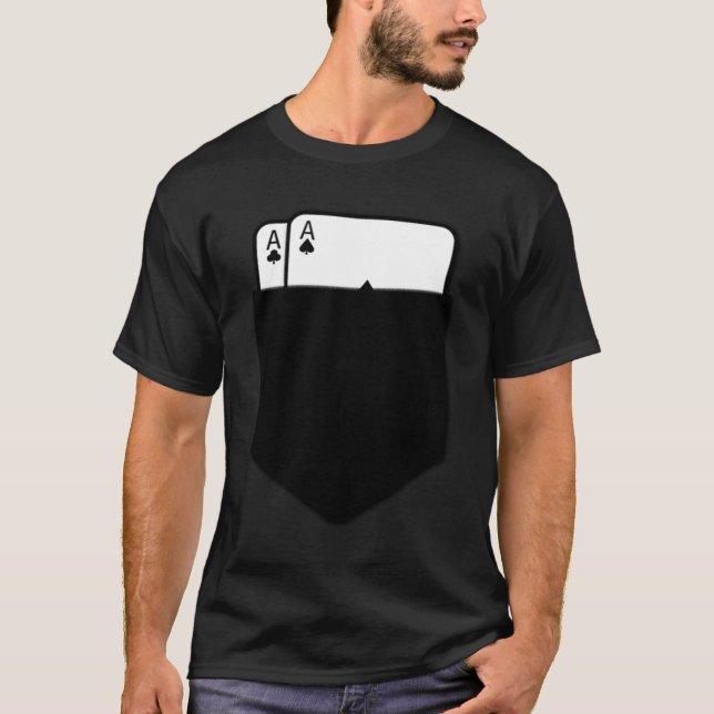 Camiseta Pocket Aces Fake Pocket Poker Hand (Anverso)