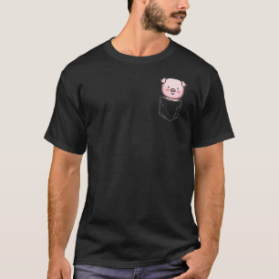 Camiseta Pocket Animal Cute Piglet Funny Pig