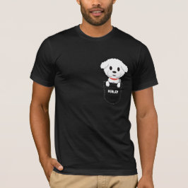 Camiseta Pocket Bichon Frisé perro adorable