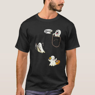 Camiseta Pocket Boo Boo Fantasma Disfraz De Halloween Para