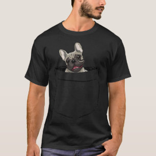 Camiseta Pocket Bulldog francés Amar a papá Mamá Chica