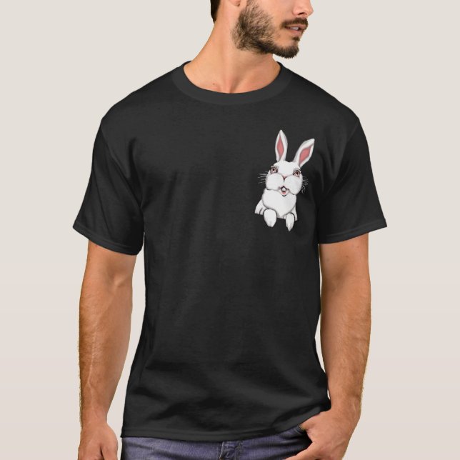Camiseta Pocket Bunny Conejo de Pascua (Anverso)