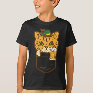 Camiseta Pocket Cat Octubre Fiesta Gorra Bavarian Kitten Ge
