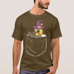 Camiseta Pocket Cockatiel Witch Pumpkin Funny Halloween Bir