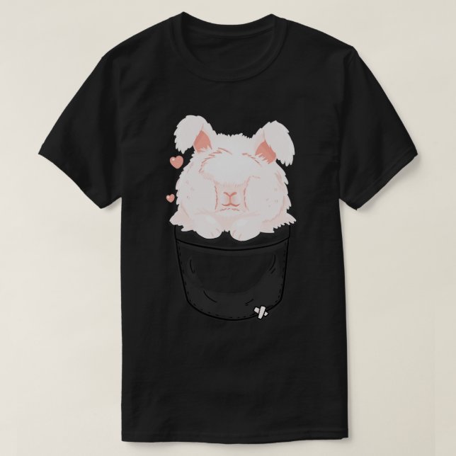 Camiseta Pocket Cute Angora Rabbit (Diseño del anverso)