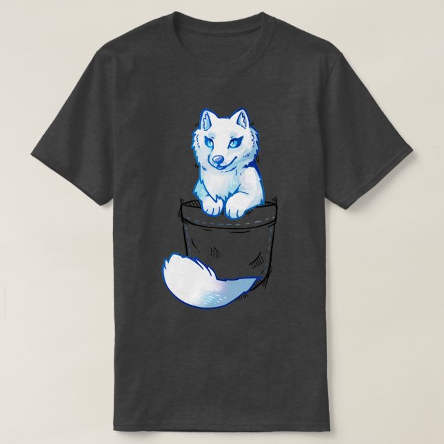 Camiseta Pocket Cute Arctic Fox (Diseño del anverso)