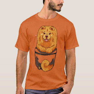 Camiseta Pocket Cute Chow Chow Dog