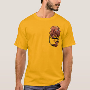 Camiseta Pocket Cute Irish Setter Dog