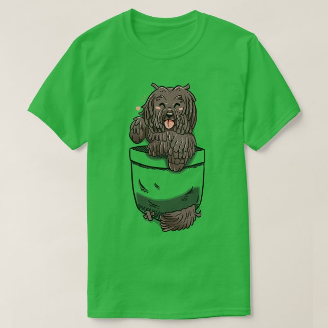 Camiseta Pocket Cute Puli Dog (Diseño del anverso)