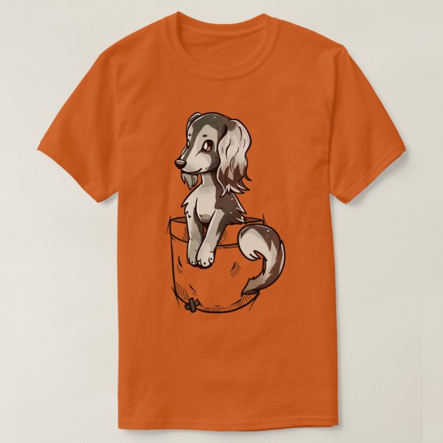 Camiseta Pocket Cute Saluki Dog (Diseño del anverso)