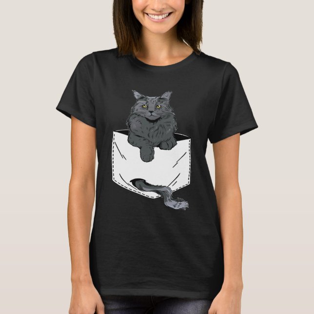 Camiseta Pocket Cute Siamese Cat Kitten  cat (Anverso)