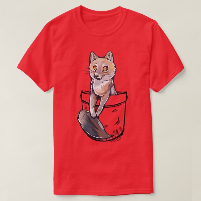 Camiseta Pocket Cute Swift Fox (Diseño del anverso)