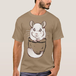 Camiseta Pocket Cute White Chinchilla