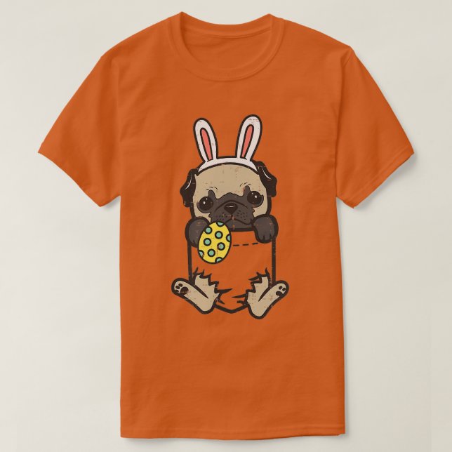 Camiseta Pocket Easter Pug Feet Bunny Dog Lover Owner Men W (Diseño del anverso)