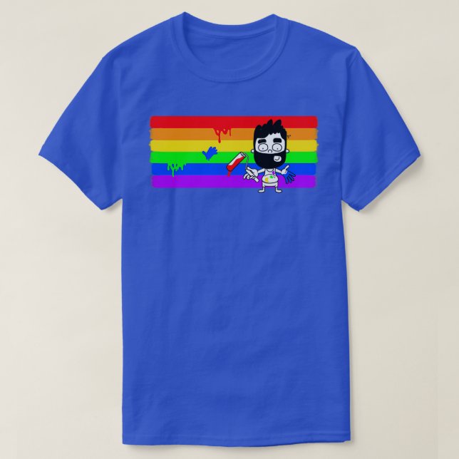 Camiseta Pocket Gay Painting Pride (Diseño del anverso)