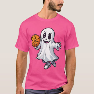 Camiseta Pocket Ghost Basketball Halloween Spooky