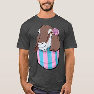 Camiseta Pocket Goat LGBT-Q Orgullo transgénero animal lind