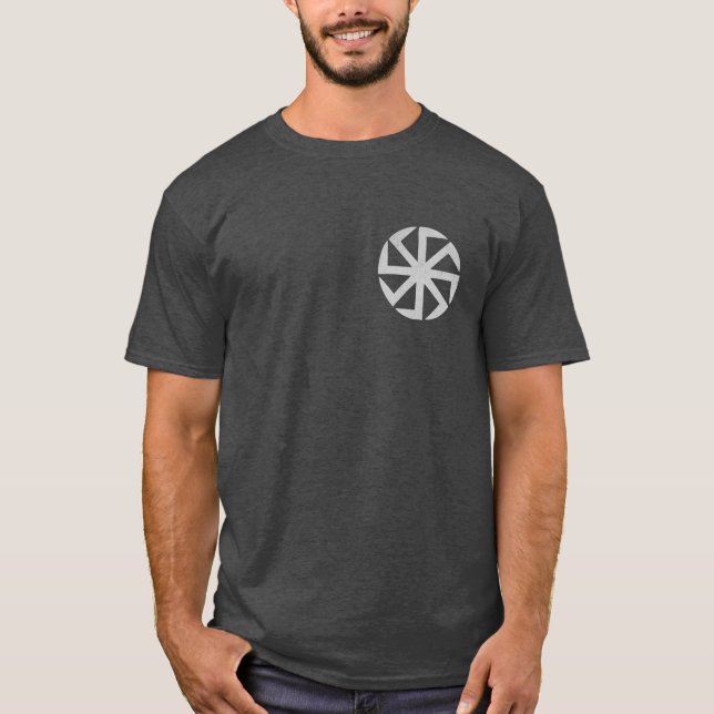 Camiseta Pocket Norse Viking Pagan Wicca Esoteric Sun Wheel (Anverso)