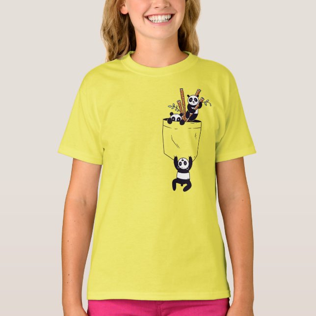 Camiseta Pocket Pandas (Anverso)
