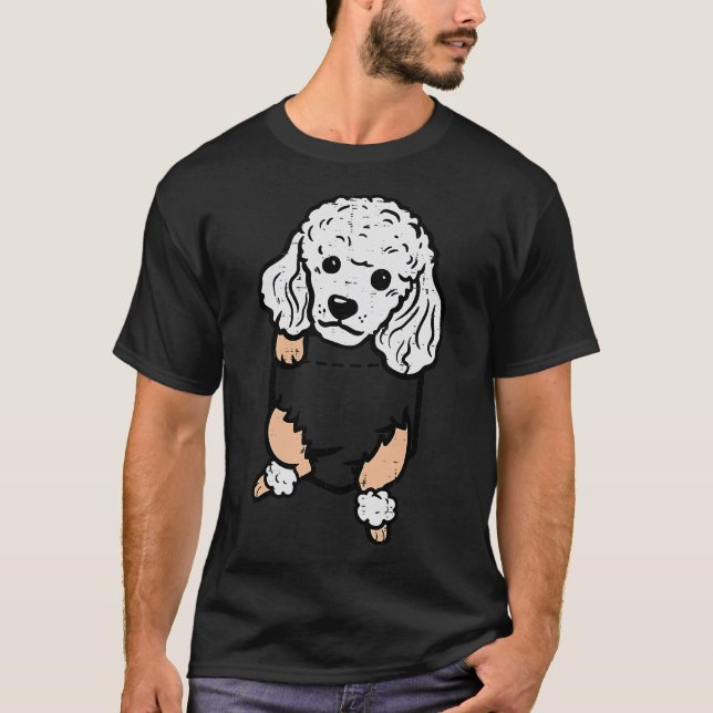 Camiseta Pocket Poodle Feet Cute Mini Juguete Mascota Perro (Anverso)