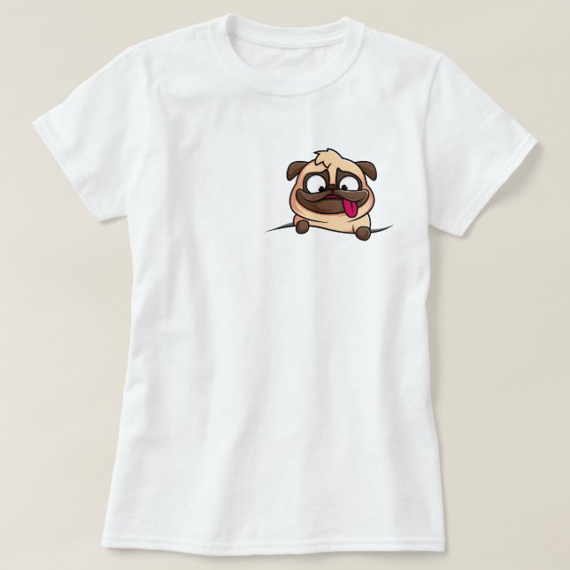 Camiseta Pocket Pug (Diseño del anverso)