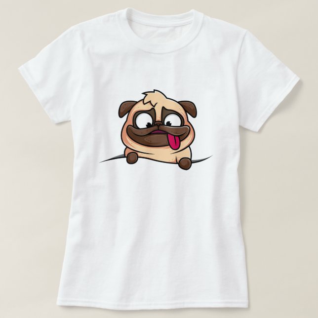 Camiseta Pocket Pug (Diseño del anverso)