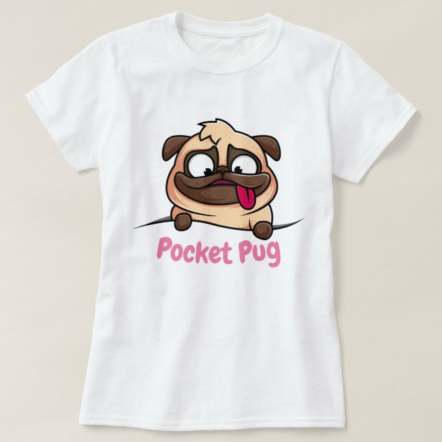Camiseta Pocket Pug (Diseño del anverso)