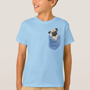 Camiseta Pocket Pug Blue Kids