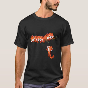 Camiseta Pocket Series Red Panda Jugando al Oso Animal