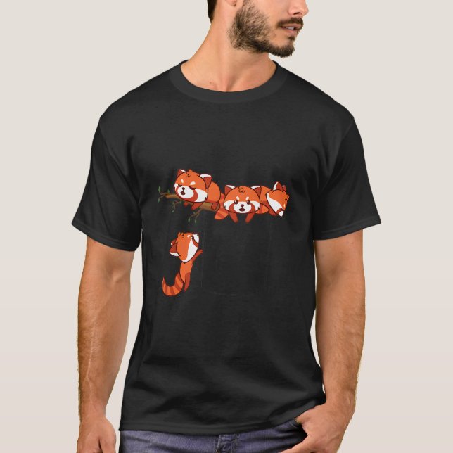 Camiseta Pocket Series Red Panda Playing Bear (Anverso)