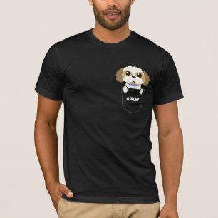 Camiseta Pocket Shih tzu perro adorable
